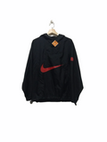 Nike Black Half Zip Red Swoosh Pull over